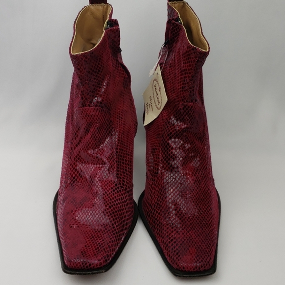 NWT Pratesi Square Toed Ankle Boot Sz 37 - Picture 4 of 11